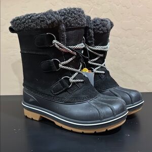 Black and Gray Winter Boots. Waterproof. New with tags. Little kids size 13.